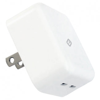 TEKYA 35W DUAL USB-C AC TRAVEL CHARGER HEAD - WHITE