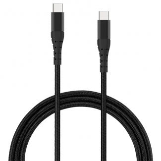 TEKYA 72 INCH (6FT) USB-C TO USB-C 3.0 BRAIDED CABLE - BLACK